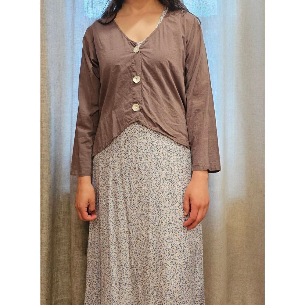 Tulip Cotton Boho Beach vibe Top high low size M